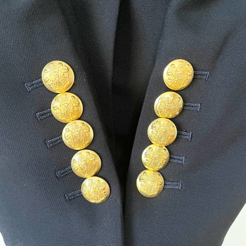 NWT Veronica Beard Miller Dickey Jacket Blazer Navy Blue Gold Buttons Size 2 - Picture 12 of 13